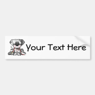 Dog With Leash (Customisable) Bumper Sticker