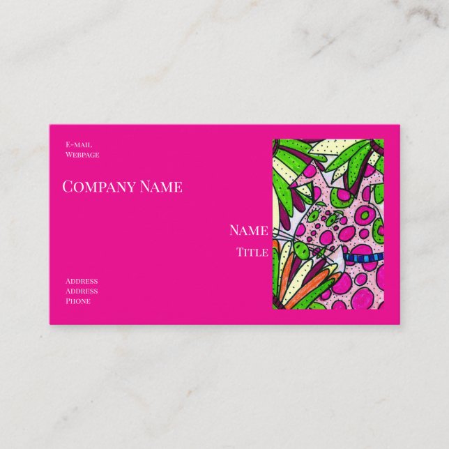 Dog with Pink Dots Company Business Cards (Front)