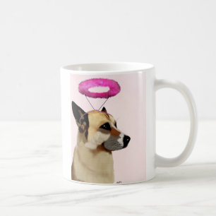 Dog with Pink Halo Coffee Mug