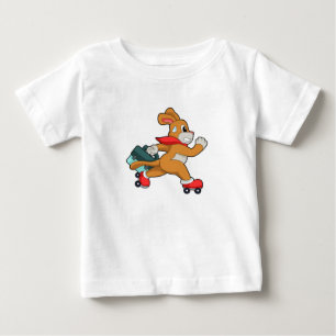 Dog with Roller skates Baby T-Shirt