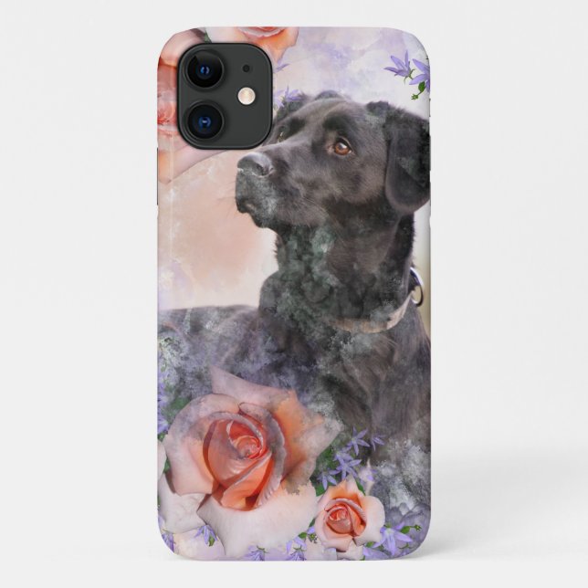 Dog With Roses Case-Mate iPhone Case (Back)