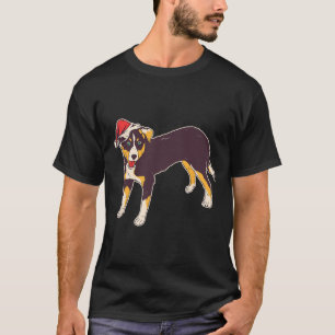 Dog With Santa Hat - Funny Christmas  T-Shirt