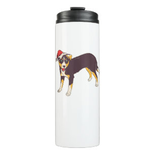 Dog With Santa Hat - Funny Christmas Thermal Tumbler