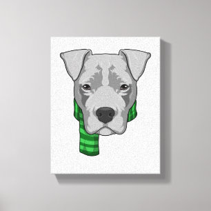 Dog with Scarf Canvas Print
