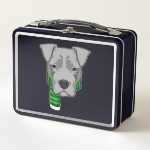 Dog with Scarf Metal Lunch Box