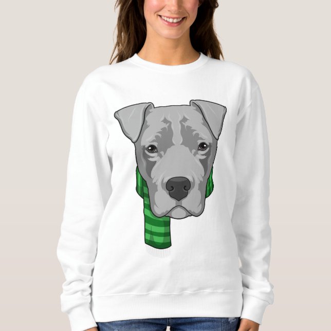 Dog with Scarf Sweatshirt (Front)