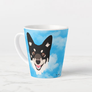dog with sky latte mug