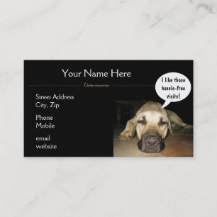 Dog with Speech Bubble: Veterinarian Business Card