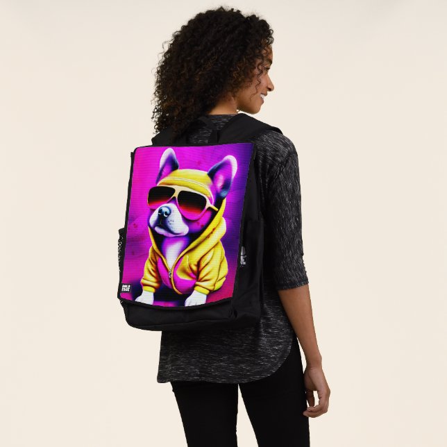 Dog with sunglasses backpack (Worn)