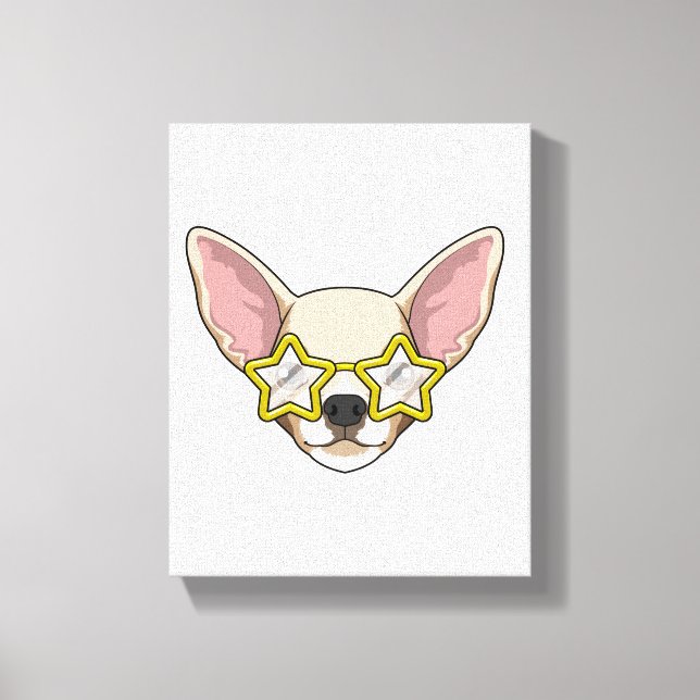 Dog with Sunglasses Canvas Print (Front)