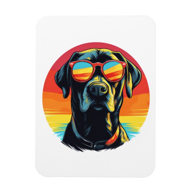 Dog with Sunglasses Magnet (Vertical)