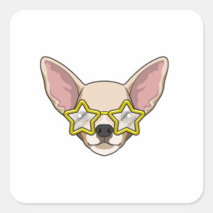 Dog with Sunglasses Square Sticker