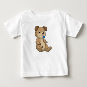 Dog with Sweets Lollipop Baby T-Shirt