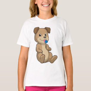 Dog with Sweets Lollipop T-Shirt
