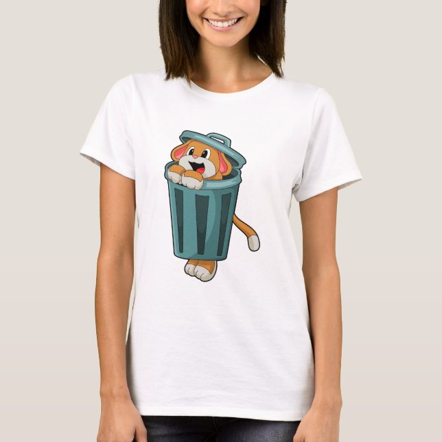 Dog with Trashcan T-Shirt (Front)