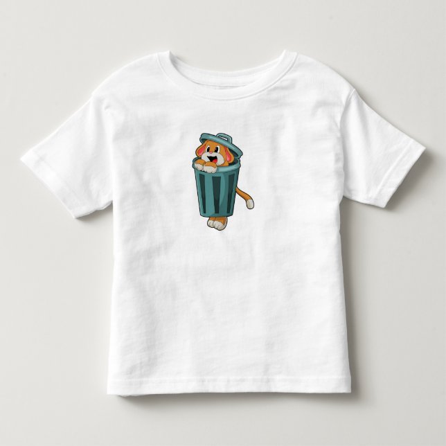 Dog with Trashcan Toddler T-Shirt (Front)