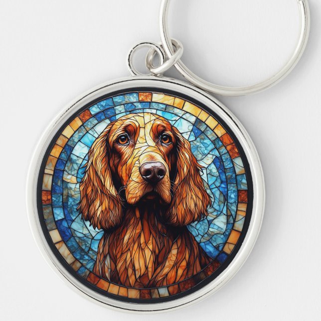 Dog with Vibrant Details Key Ring (Front)