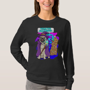 Dog Wizard Pug Wand Magic Spell Fantasy Mage Treat T-Shirt