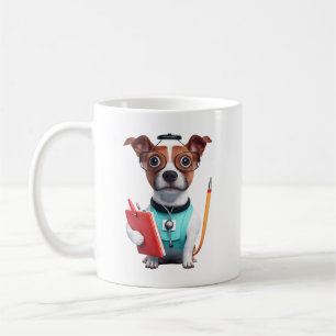 Dog Working as Nurse, Dog Wearing Nurse uniform Coffee Mug