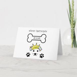 DOG YAPPY BIRTHDAY, Custom Name Card