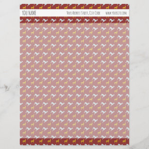 Dog Year2018 Dogs Pattern Personalised Letterhead