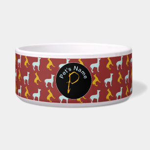 Dog Year Zodiac Birthday Monogram Pet's Bowl