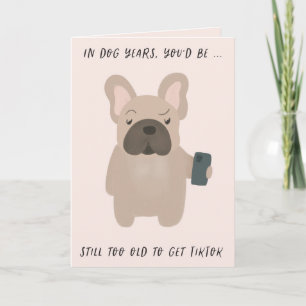 Dog Years Dancing Dogs Funny Birthday Card