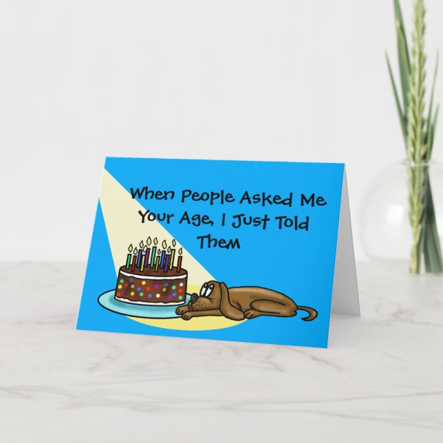 Dog Years Funny Birthday Card (Front)