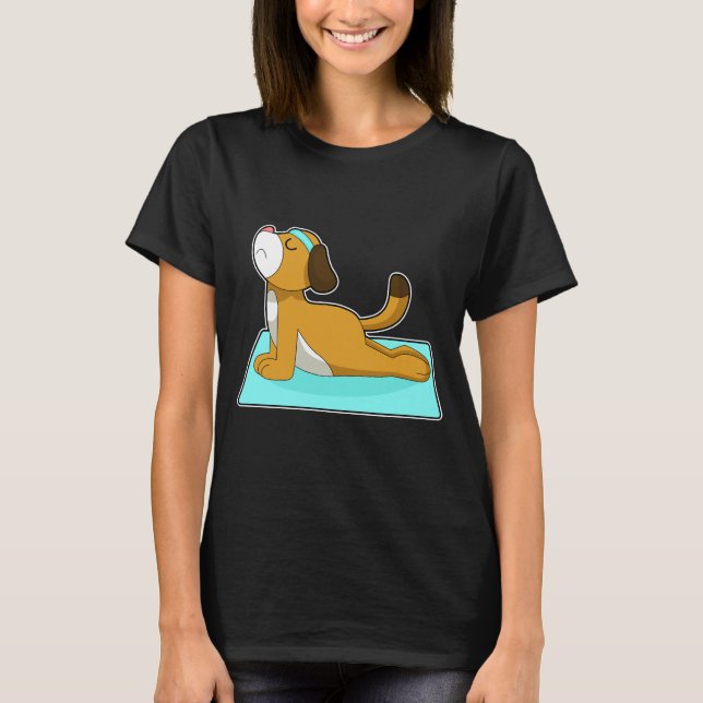 Dog Yoga Fitness Gymnastics T-Shirt (Front)