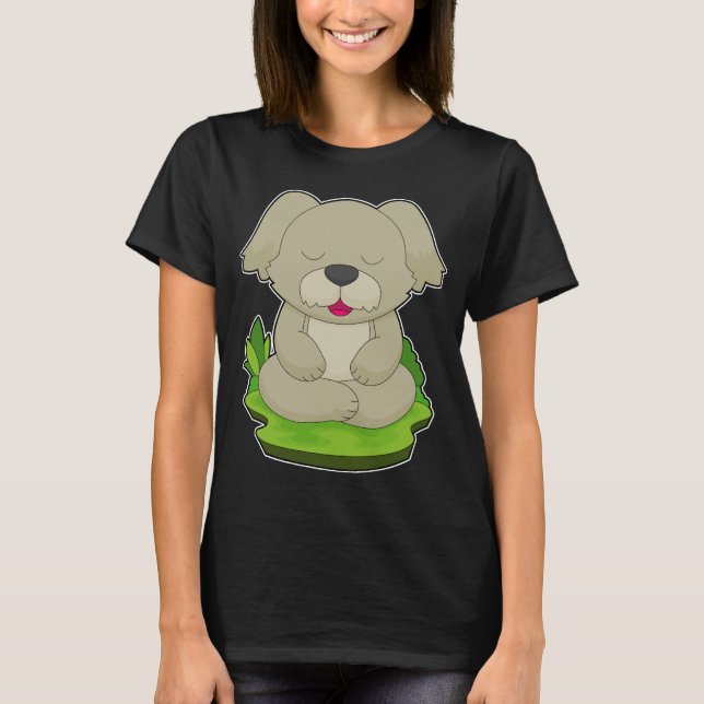 Dog Yoga Fitness Meditation T-Shirt (Front)