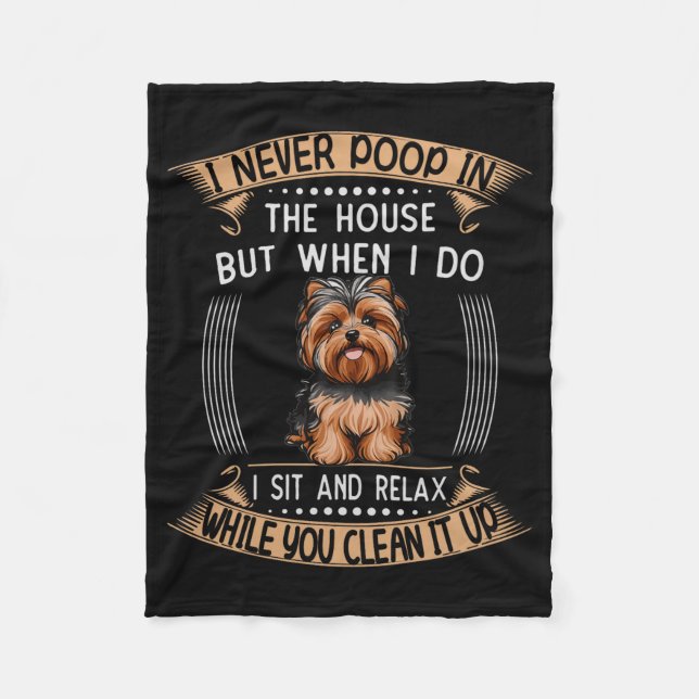 Dog Yorkie O Stuff Pet Dad Price Yorkieo Pupes Com Fleece Blanket (Front)