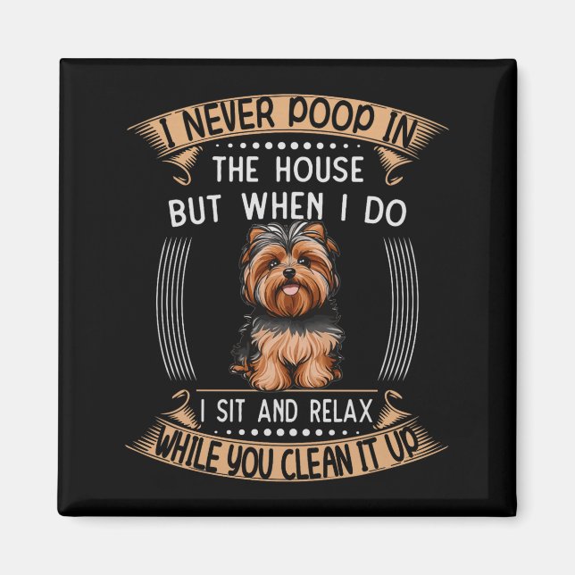 Dog Yorkie O Stuff Pet Dad Price Yorkieo Pupes Com Magnet (Front)