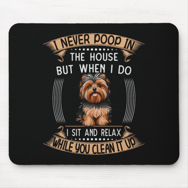 Dog Yorkie O Stuff Pet Dad Price Yorkieo Pupes Com Mouse Mat (Front)
