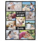 Dog YOU HAD ME AT WOOF Photo Collage Black