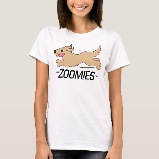 Dog Zoomies Brown T-Shirt (Front)