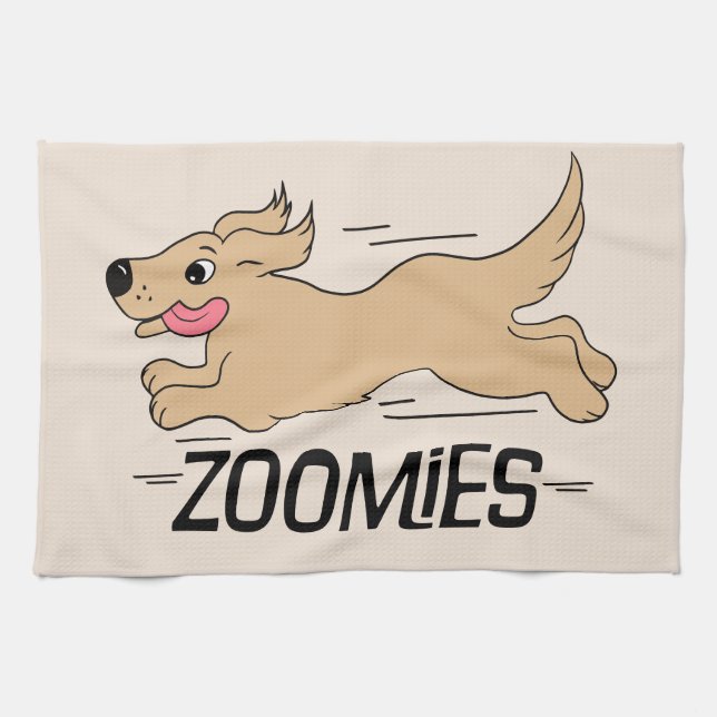 Dog Zoomies Tea Towel (Horizontal)