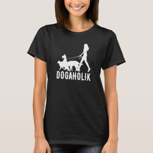 Dogaholic Walking With Dog Costume T-Shirt