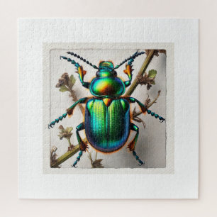 Dogbane beetle 100724IREF113 - Watercolor Jigsaw Puzzle