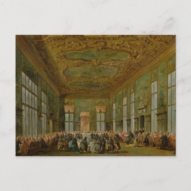 Doge Alvise Mocenigo IV  Giving a Banquet Postcard (Front)