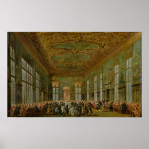 Doge Alvise Mocenigo IV  Giving a Banquet Poster