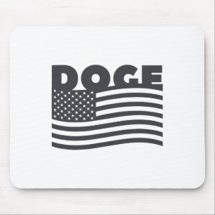 Doge American Patriotic Trump Efficiency  Mouse Mat