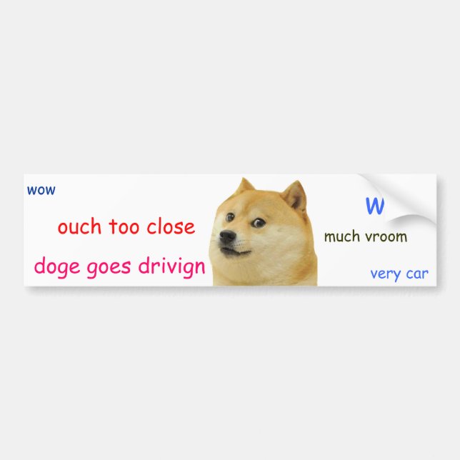 Doge Bumper Sticker (Front)