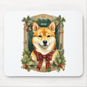 Doge Christmas Swea Shiba Inu Mens Long Mouse Mat