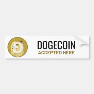 Doge Coin Accepted Here Window Sticker Decal