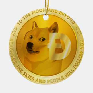 Doge Coin Circle Hanging Ornament