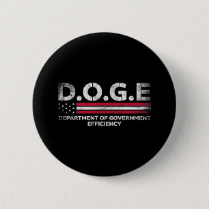 Doge D.o.g.e. Department Of Government Efficiency 6 Cm Round Badge