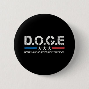 Doge D.o.g.e. Department Of Government Efficiency 6 Cm Round Badge