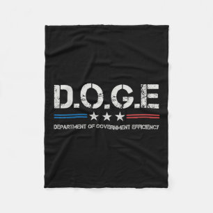 Doge D.o.g.e. Department Of Government Efficiency Fleece Blanket