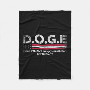 Doge D.o.g.e. Department Of Government Efficiency Fleece Blanket