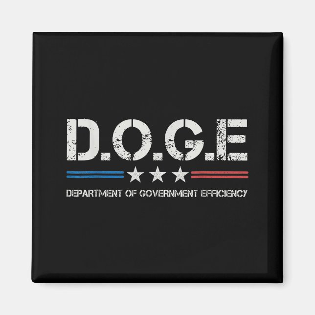 Doge D.o.g.e. Department Of Government Efficiency  Magnet (Front)